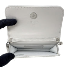 Load image into Gallery viewer, CHANEL Matelasse Star Motif ChainCard Case Silver Lambskin