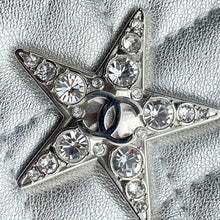 Load image into Gallery viewer, CHANEL Matelasse Star Motif ChainCard Case Silver Lambskin