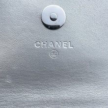 Load image into Gallery viewer, CHANEL Matelasse Star Motif ChainCard Case Silver Lambskin