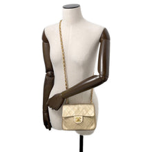 Load image into Gallery viewer, CHANEL Mini Matelasse ChainShoulder Bag Gold Lambskin Size 18