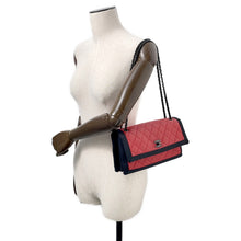 将图像加载到图库查看器中,CHANEL Matelasse ChainShoulder Bag Red/Black Lambskin