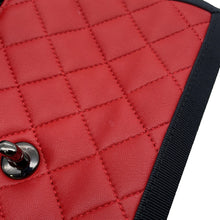 将图像加载到图库查看器中,CHANEL Matelasse ChainShoulder Bag Red/Black Lambskin