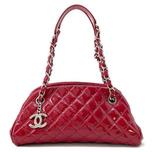 Load image into Gallery viewer, CHANEL Mademoiselle ChainBowling Bag Red Patent Leather