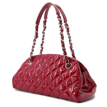 Load image into Gallery viewer, CHANEL Mademoiselle ChainBowling Bag Red Patent Leather