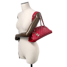 Load image into Gallery viewer, CHANEL Mademoiselle ChainBowling Bag Red Patent Leather