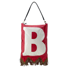 将图像加载到图库查看器中,BURBERRY BT logo fringe flag bag Red/White8046596 Leather