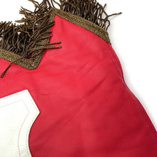 将图像加载到图库查看器中,BURBERRY BT logo fringe flag bag Red/White8046596 Leather