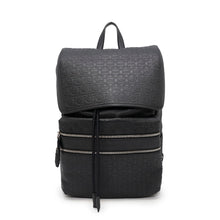 Load image into Gallery viewer, Ferragamo Gancini Embossed Logo Backpack Black Leather
