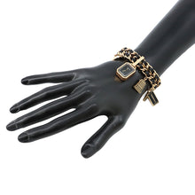 将图像加载到图库查看器中,CHANEL Premiere Bag Charm Tulle M Limited Edition H19.7mm×W15.2mm Gold Plated Leather Black DialH9859