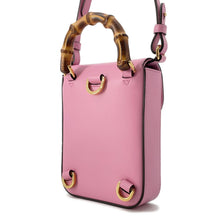 将图像加载到图库查看器中,GUCCI Bamboo3WAYShoulder Bag Pink702106 Leather Bamboo