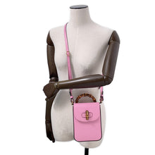 将图像加载到图库查看器中,GUCCI Bamboo3WAYShoulder Bag Pink702106 Leather Bamboo