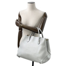 Load image into Gallery viewer, Dior Open Bar 2WAY Handbag Silver Leather