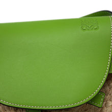 Load image into Gallery viewer, LOEWE Gate Mini Shoulder Bag Beige/Green329.13.U62 Raffia Leather