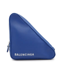 Load image into Gallery viewer, BALENCIAGA ★Triangle Clutch Bag Blue476976 Leather