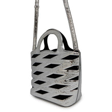Load image into Gallery viewer, BALENCIAGA Neo Basket 2WAY Handbag Silver630708 Patent Leather