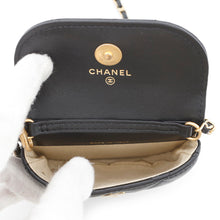 Load image into Gallery viewer, CHANEL Matelasse Ball Chain Mini Pouch Black Lambskin