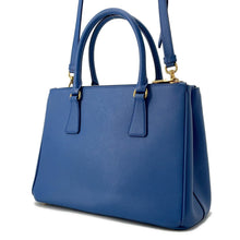 将图像加载到图库查看器中,PRADA Galleria 2WAYHandbag Blue1BA863 Leather