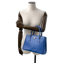 将图像加载到图库查看器中,PRADA Galleria 2WAYHandbag Blue1BA863 Leather