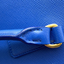将图像加载到图库查看器中,PRADA ★Galleria 2WAY Handbag Blue1BA863 Leather
