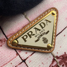将图像加载到图库查看器中,PRADA Canapa Tote Bag White/BordeauxB1872B Canvas