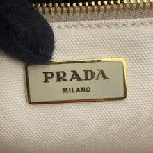 将图像加载到图库查看器中,PRADA ★Canapa Tote Bag White/BordeauxB1872B Canvas