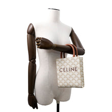 将图像加载到图库查看器中,CELINE Triomphe Vertical Cabas White194372BZK.01BC PVC Leather Size Mini
