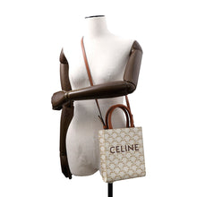 将图像加载到图库查看器中,CELINE Triomphe Vertical Cabas White194372BZK.01BC PVC Leather Size Mini