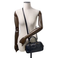 将图像加载到图库查看器中,MIUMIU Arkady 2WAY Handbag Black5BB142 Leather Size Small