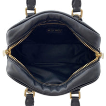 将图像加载到图库查看器中,MIUMIU Arkady 2WAY Handbag Black5BB142 Leather Size Small