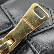 将图像加载到图库查看器中,MIUMIU Arkady 2WAY Handbag Black5BB142 Leather Size Small