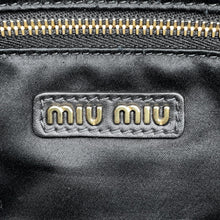 将图像加载到图库查看器中,MIUMIU Arkady 2WAY Handbag Black5BB142 Leather Size Small