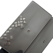将图像加载到图库查看器中,Bottega Veneta ★INTRECCIATO Bifold Wallet Long Wallet Gray Leather