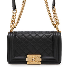 Load image into Gallery viewer, CHANEL Boy Chanel ChainShoulder Bag BlackA67085 Caviar Leather Size 20