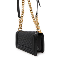 Load image into Gallery viewer, CHANEL Boy Chanel ChainShoulder Bag BlackA67085 Caviar Leather Size 20