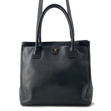 Load image into Gallery viewer, CHANEL Executive 2WAY Tote Black Leather