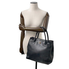 Load image into Gallery viewer, CHANEL Executive 2WAY Tote Black Leather
