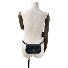 Load image into Gallery viewer, CHANEL CHANEL19 Matelasse Waist Bag Black Leather