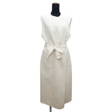 将图像加载到图库查看器中,HERMES ★Serie button long gilet Size 42 blanc naturel Cashmere100%