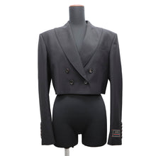 Load image into Gallery viewer, GUCCI ★Tailored Jacket Size 40 Black737459 Mohair 60% Wool 40%