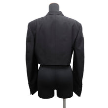 将图像加载到图库查看器中,GUCCI Tailored Jacket Size 40 Black737459 Mohair 60% Wool 40%