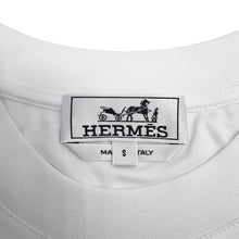 Load image into Gallery viewer, HERMES TShirt Fragments Equestres Size S White Cotton100%