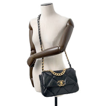 Load image into Gallery viewer, CHANEL CHANEL 19 Flap Bag BlackAS1160 Lambskin