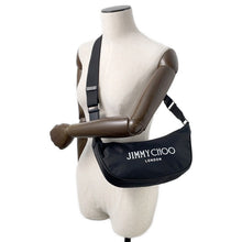 将图像加载到图库查看器中,JIMMY CHOO Matisse Shoulder Bag Black Nylon