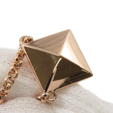 将图像加载到图库查看器中,HERMES HERMES Crew de H 2 Chain Diamond Necklace Size 40 18K Pink Gold