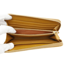 将图像加载到图库查看器中,PRADA Zip Around Long Wallet Orange1M0506 Leather