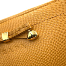 将图像加载到图库查看器中,PRADA ★Zip Around Long Wallet Orange1M0506 Leather