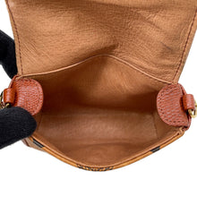 将图像加载到图库查看器中,MCM Visetos Pattern Mini Chain Shoulder Brown PVC