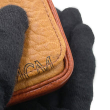 将图像加载到图库查看器中,MCM Visetos Pattern Mini Chain Shoulder Brown PVC