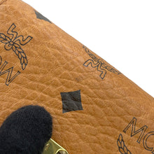 将图像加载到图库查看器中,MCM Visetos Pattern Mini Chain Shoulder Brown PVC