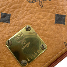 将图像加载到图库查看器中,MCM Visetos Pattern Mini Chain Shoulder Brown PVC